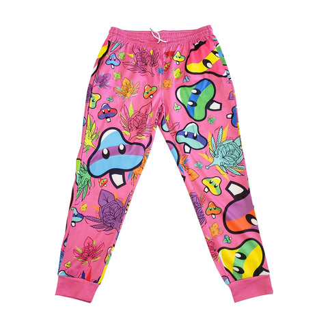Stay Trippy Joggers - Pink