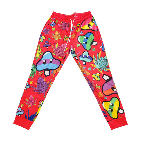 Stay Trippy Joggers - Red